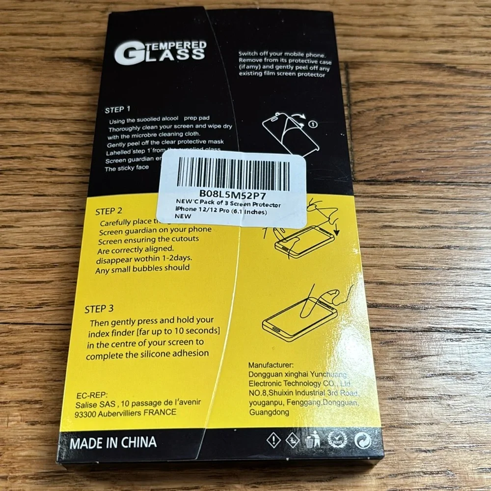 🎁 3/$15 - Tempered Glass 3-Pack for iPhone 12/12Pro, NEW
